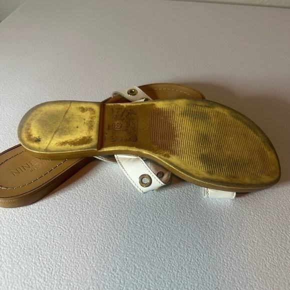 Nine West white and gold sandals size 6.5 - Picture 4 of 4